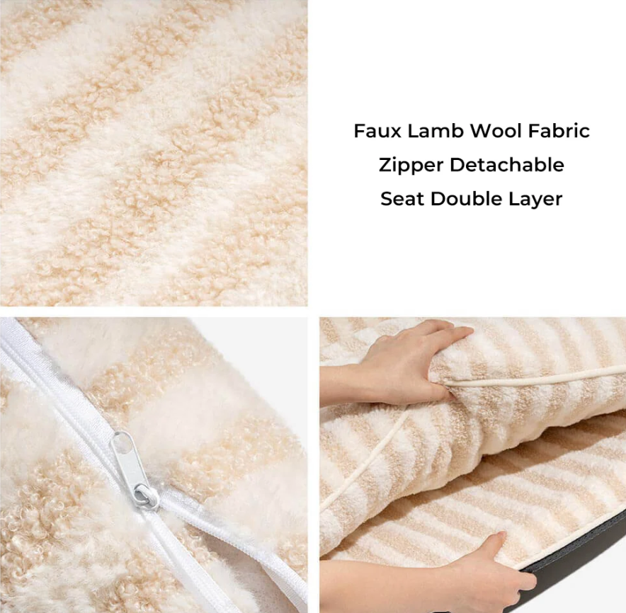 CloudyPaw™ Striped Comfy Double Layer Sofa Bed