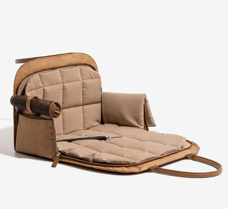 CloudyPaw™ Portable Leather Pet Travel Carrier
