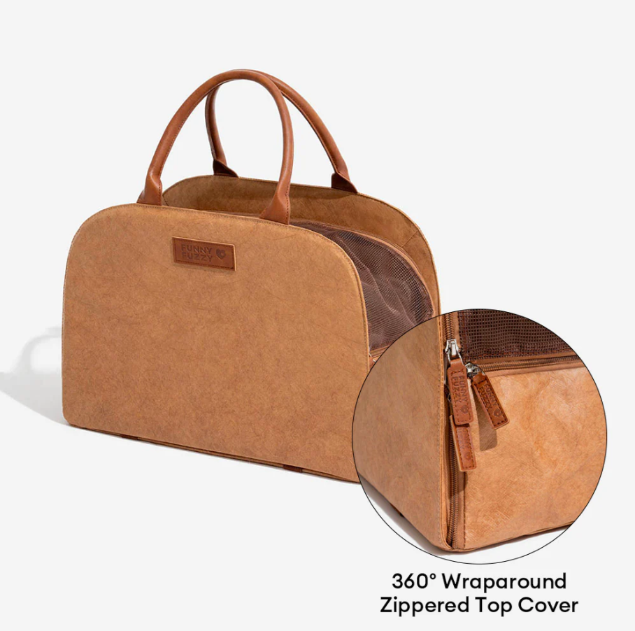 CloudyPaw™ Portable Leather Pet Travel Carrier