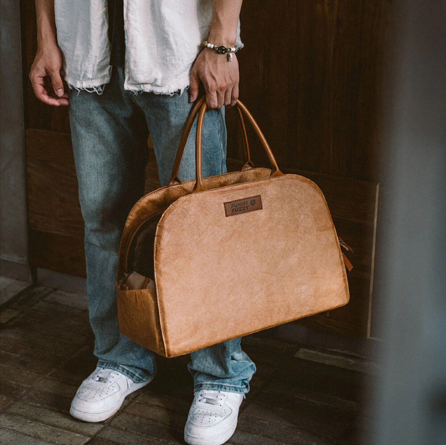 CloudyPaw™ Portable Leather Pet Travel Carrier