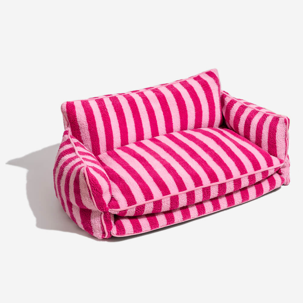 CloudyPaw™ Striped Comfy Double Layer Sofa Bed