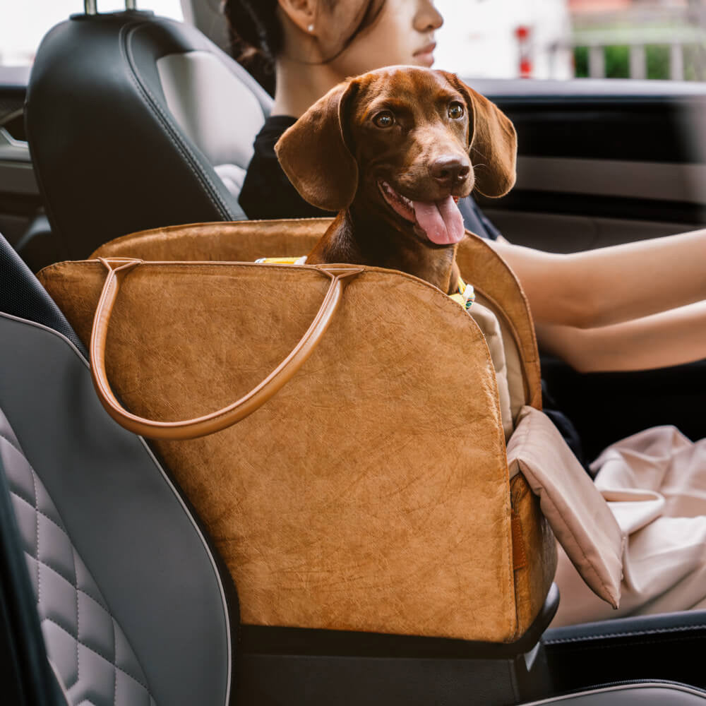 CloudyPaw™ Portable Leather Pet Travel Carrier