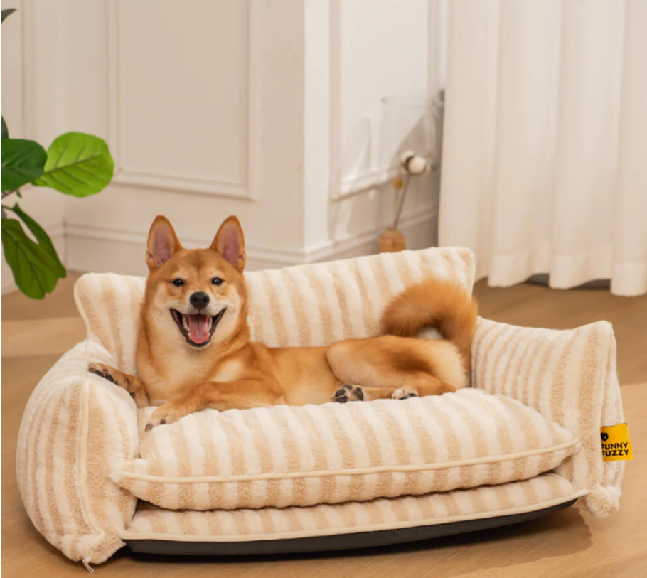 CloudyPaw™ Striped Comfy Double Layer Sofa Bed